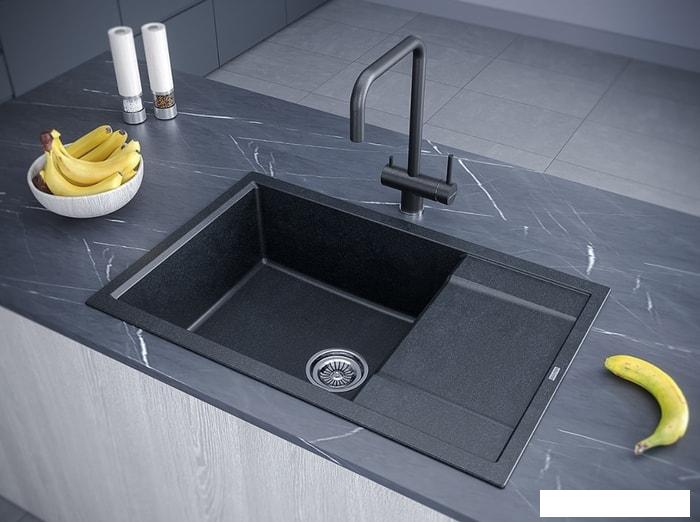 Кухонная мойка Paulmark Verlass PM317850-BLM- фото3