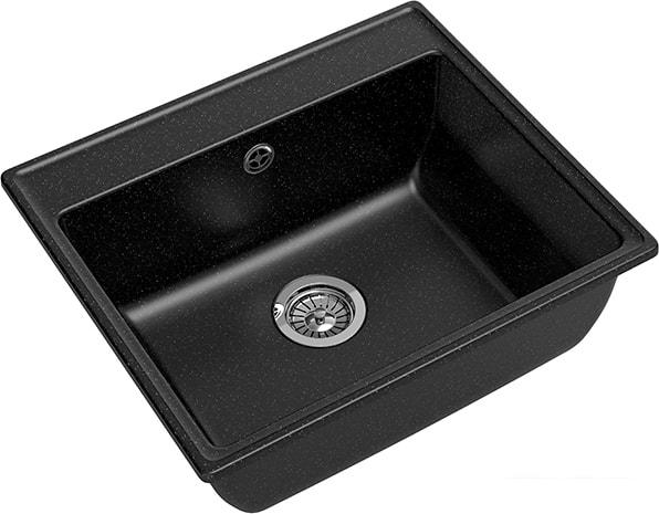 Кухонная мойка GranFest GF-V-580 (черный)- фото