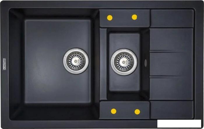 Кухонная мойка Ecoshtein Rechteck 781.5 (черный)- фото