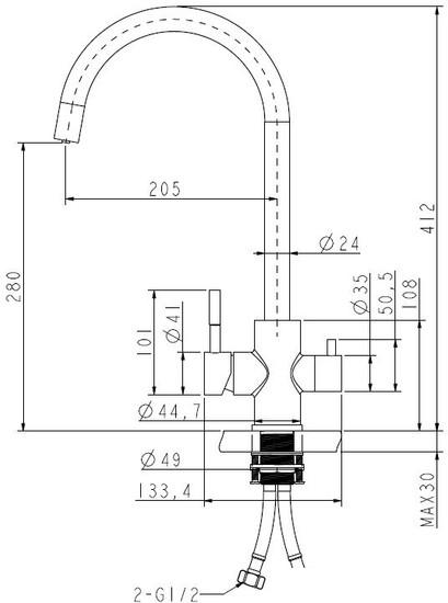 Смеситель ZorG Atlas (Premium PVD Gunblack)- фото2