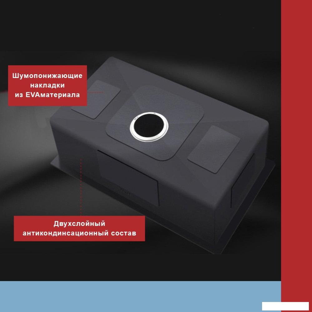 Кухонная мойка Futur FK 5550 B Eco (черный нано)- фото4