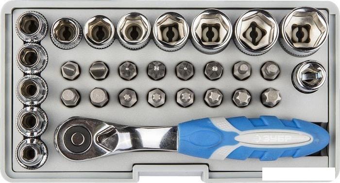 Набор торцевых головок и бит Зубр 26054-H31 (31 предмет)- фото