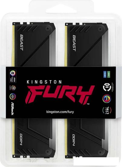 Оперативная память Kingston FURY Beast RGB 4x32ГБ DDR4 3600 МГц KF436C18BB2AK4/128- фото3