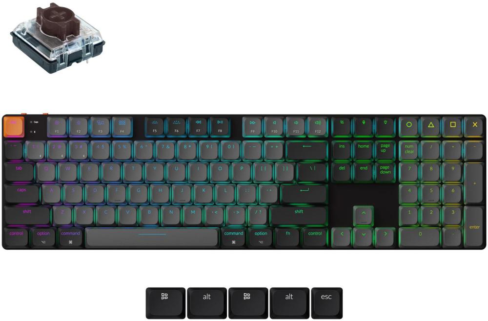 Клавиатура Keychron K5 Version 2 K5X-H3 (Gateron Low Profile Brown 2.0)- фото