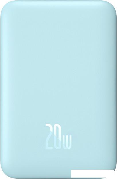 Внешний аккумулятор Baseus Magnetic Mini Air Wireless Fast Charge Power Bank 20W 10000mAh (голубой)- фото