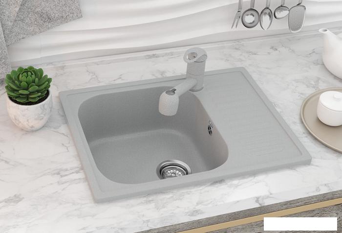Кухонная мойка Ulgran U-202 (графитовый)- фото3
