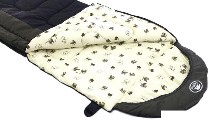 Спальный мешок BalMax Аляска Camping Plus -15 (левая молния, черный/хаки)- фото2