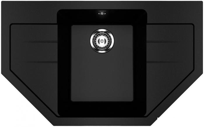 Кухонная мойка Ulgran U-609 (344 ультра-черный)- фото