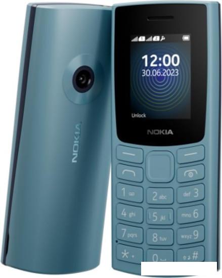 Кнопочный телефон Nokia 110 (2023) Dual SIM TA-1567 (небесно-голубой)- фото4