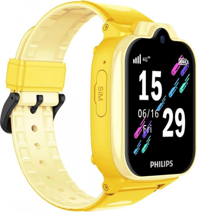 Детские умные часы Philips W6610 (желтый)- фото2