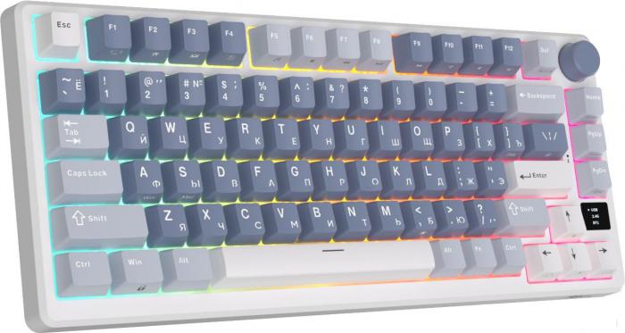 Клавиатура Royal Kludge RK-M75 RGB Ocean Blue (RK Brown)- фото4