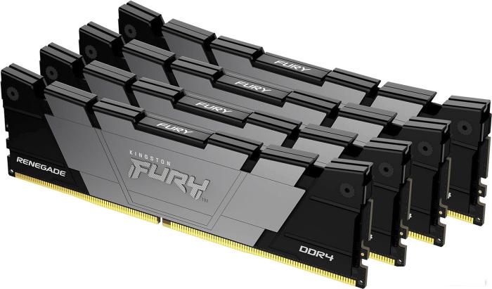 Оперативная память Kingston FURY Renegade 4x16ГБ DDR4 3600 МГц KF436C16RB12K4/64- фото