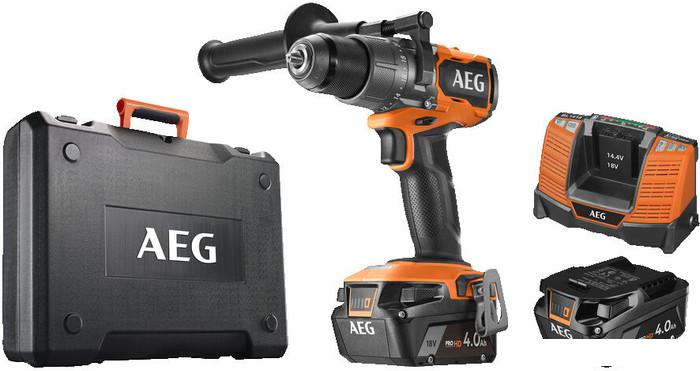Ударная дрель-шуруповерт AEG Powertools BSB 18C3BL-402C 4935478938 (с 2-мя АКБ 4 Ач, кейс)- фото
