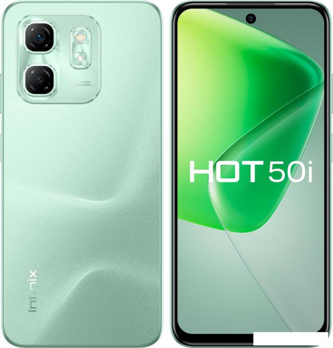 Смартфон Infinix Hot 50i X6531 4GB/128GB (зеленый шалфей)- фото2