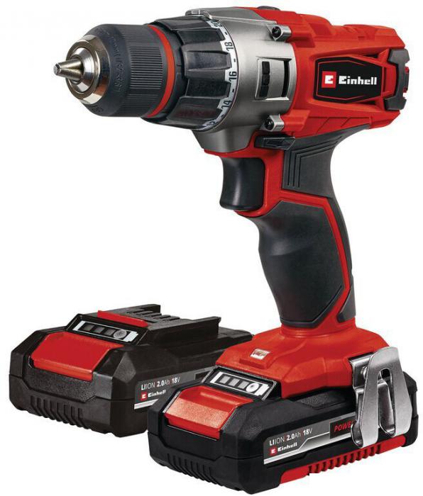 Дрель-шуруповерт Einhell TE-CD 18/2 Li 4514231 (с 2-мя АКБ, кейс)- фото