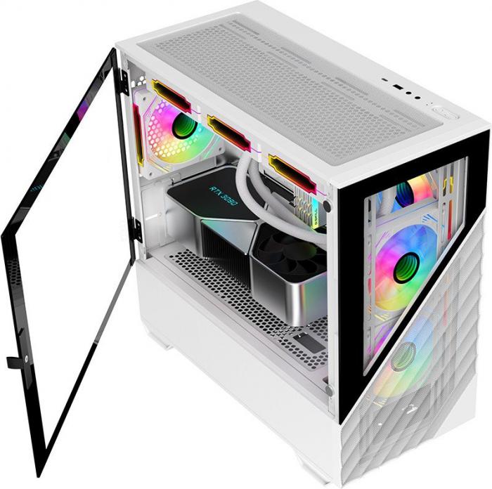 Корпус 1stPlayer DK D7 D7-WH-3F1-W- фото4