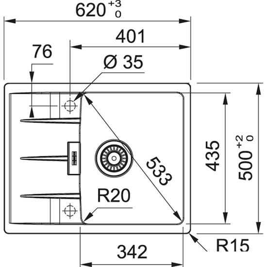 Кухонная мойка Franke Centro CNG 611-62 Fragranite 114.0639.676 (белый)- фото2