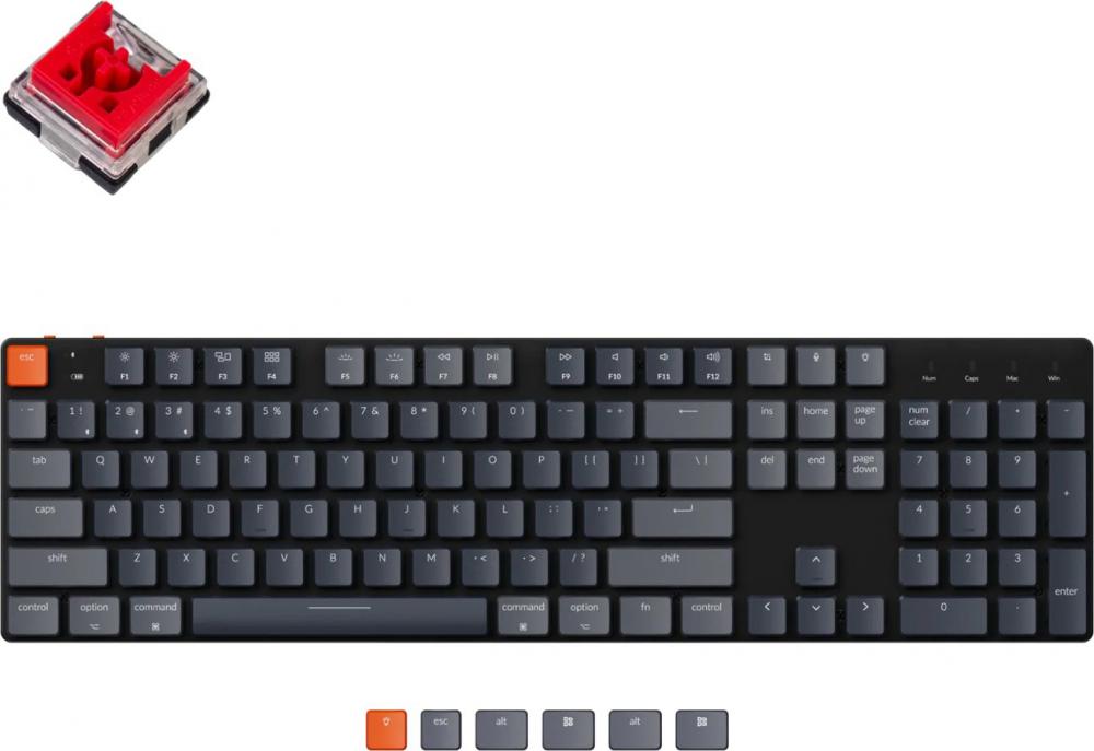 Клавиатура Keychron K5 SE RGB K5SE-E1-RU (Keychron Low Profile Optical Red)- фото