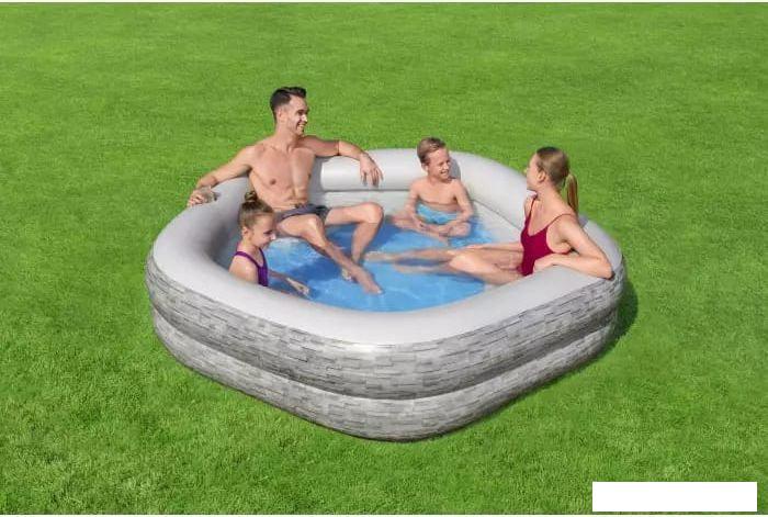 Надувной бассейн Bestway Splash Paradise 54423 (213х206х53)- фото2