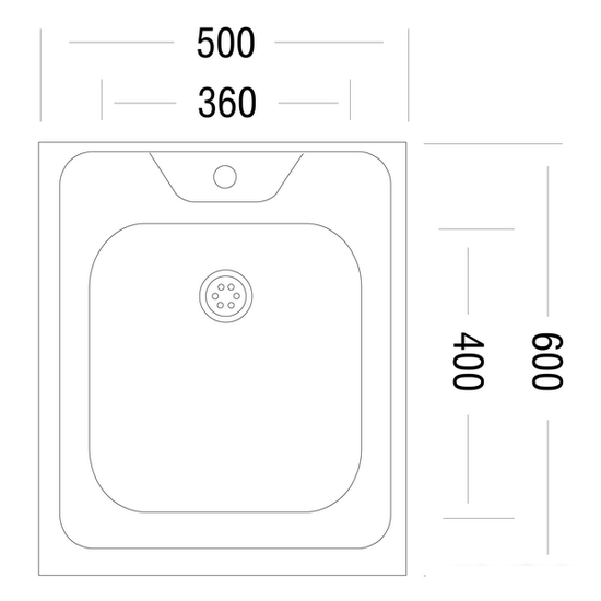 Кухонная мойка Ukinox Стандарт STD500.600 5C 0CS- фото2