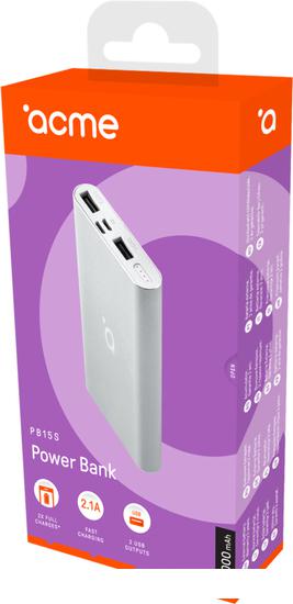 Внешний аккумулятор ACME PB15S 10000mAh (серый)- фото4