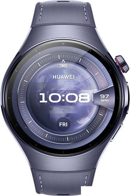 Умные часы Huawei Watch 5 46 мм (фиолетовый, с фиолетовым силиконовым ремешком, международная версия)- фото3