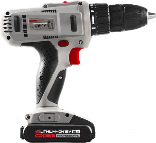 Дрель-шуруповерт Crown CT21056L-1.5 BMC (с 2-мя АКБ, кейс)- фото3