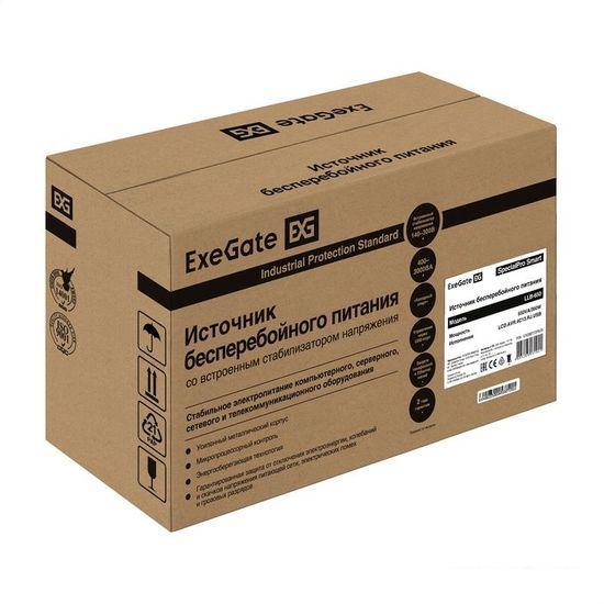 Источник бесперебойного питания ExeGate SpecialPro Smart LLB-650.LCD.AVR.4C13.RJ.USB EX292772RUS- фото4