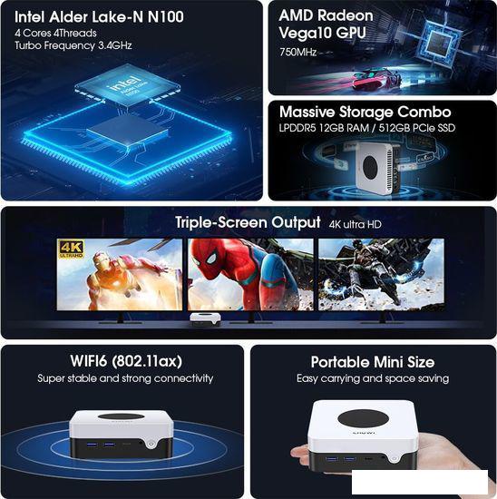 Компактный компьютер Chuwi Larkbox X Intel N100 12+512- фото3