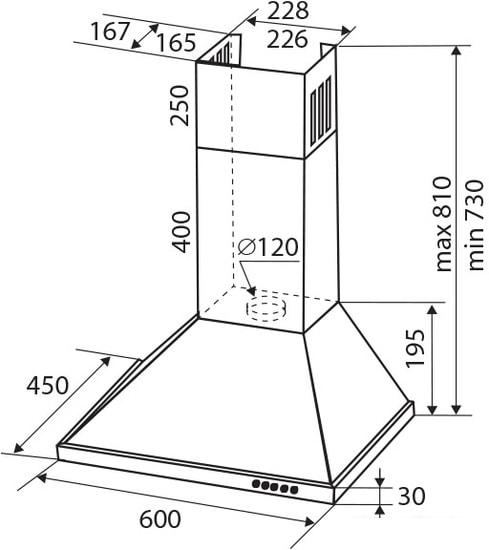 Кухонная вытяжка Zigmund & Shtain K 139.6 B- фото3