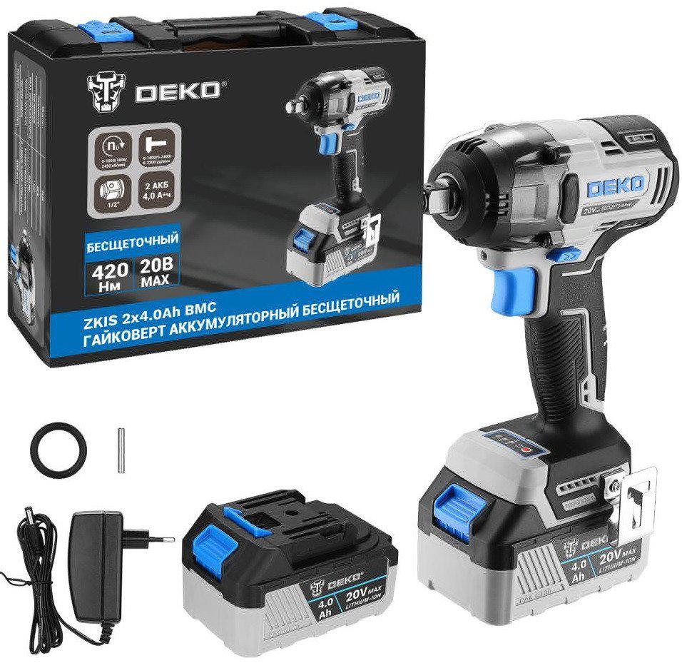 Гайковерт Deko ZKIS Set 083-1087 (с 2-мя АКБ, кейс)- фото