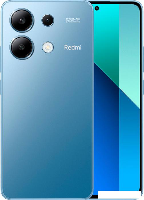 Смартфон Xiaomi Redmi Note 13 8GB/512GB с NFC международная версия (ледяной синий)- фото