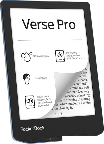 Электронная книга PocketBook A4 634 Verse Pro (лазурный)- фото4
