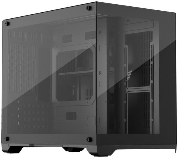 Корпус 1stPlayer MV6-TRANSPARENT (черный)- фото