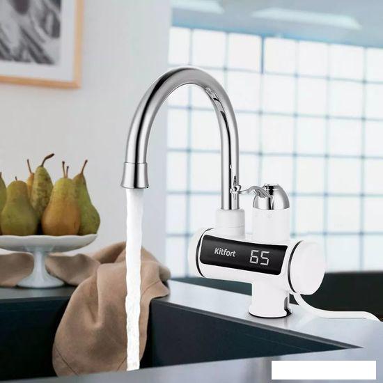 Проточный электрический водонагреватель-кран Kitfort KT-4026- фото2