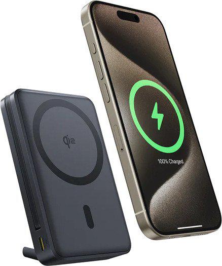 Внешний аккумулятор Baseus Nomos Qi2 Magnetic Power Bank 10000mAh (черный)- фото