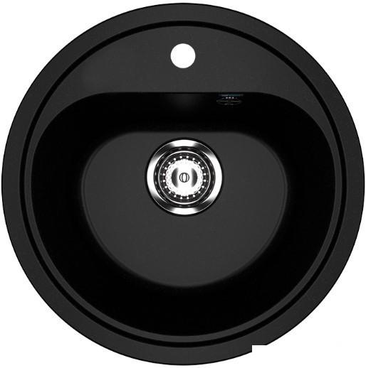 Кухонная мойка Ulgran U-700 (344 ультра-черный)- фото