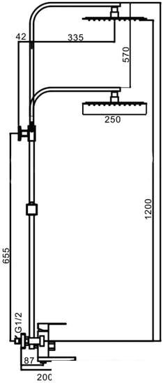 Душевая система FRAP F24802 (хром)- фото2