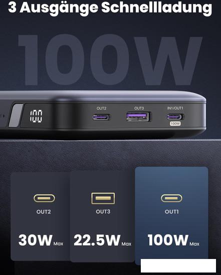 Внешний аккумулятор Ugreen PB720 20000mAh (серый)- фото2