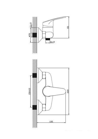 Смеситель Diadonna D80-220124- фото2