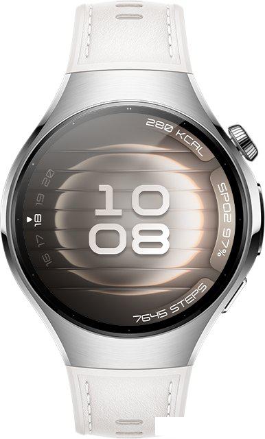 Умные часы Huawei Watch 5 42 мм (серебристый, с белым силиконовым ремешком, международная версия)- фото3