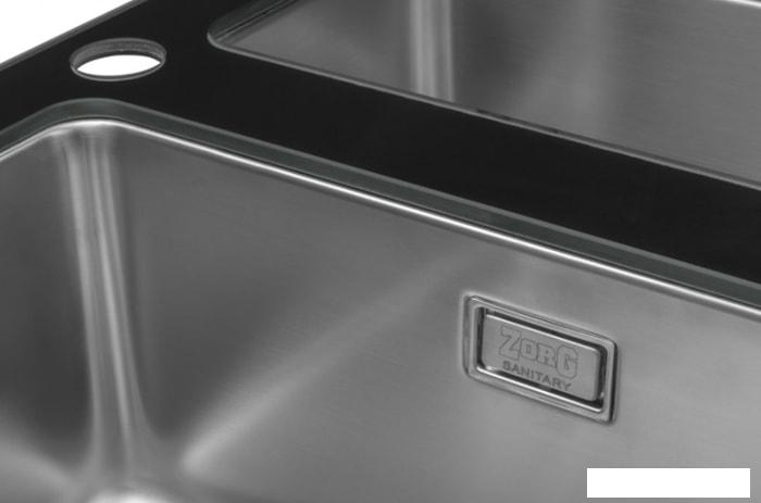 Кухонная мойка ZorG GS 6750-2 (черный)- фото4