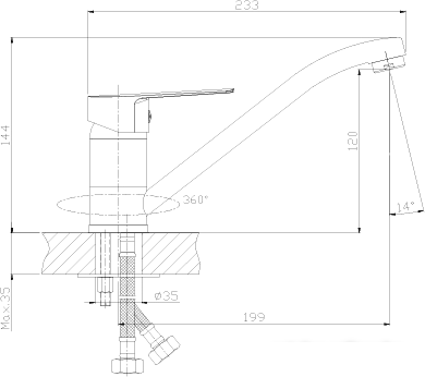 Смеситель Rossinka Silvermix S35-21- фото2