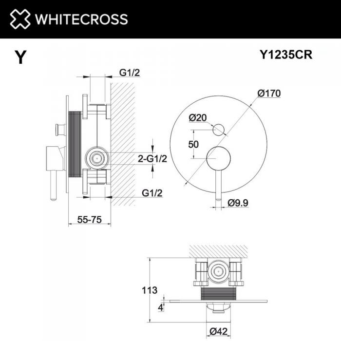 Смеситель Whitecross Y Y1235CR (хром)- фото3