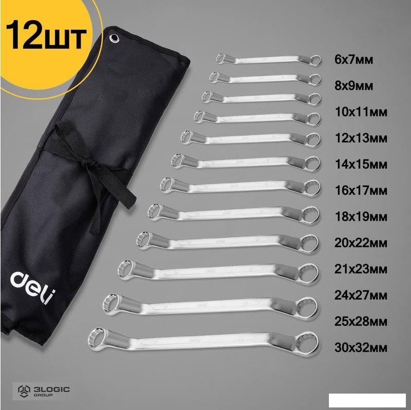 Набор ключей Deli DL150012A (12 предметов)- фото4