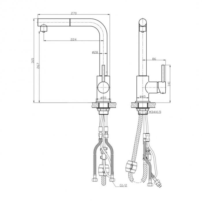 Смеситель Gross Aqua ExtraPlus 3145609С- фото2