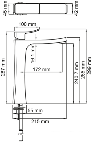 Смеситель Wasserkraft Aller 1063H- фото3