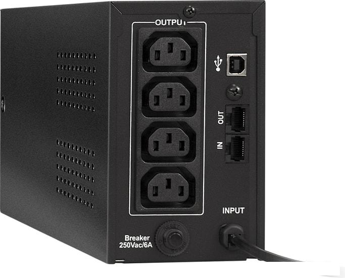 Источник бесперебойного питания ExeGate SpecialPro Smart LLB-600.LCD.AVR.C13.RJ.USB- фото2