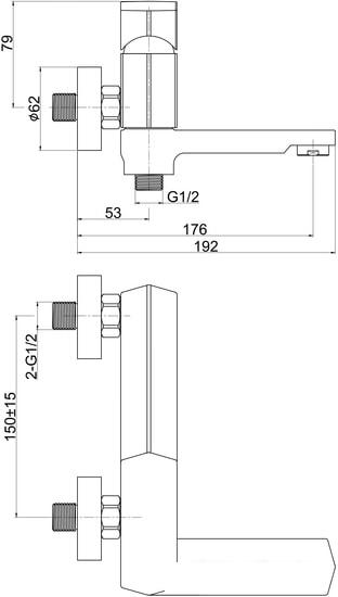Смеситель Cersanit Wisla 63056- фото2
