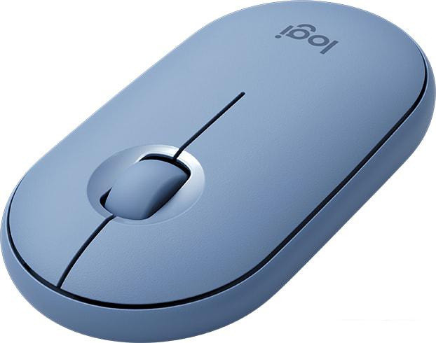 Мышь Logitech M350 Pebble (голубой)- фото2